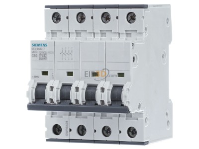 Front view Siemens 5SY4480-7 Miniature circuit breaker 4-p C80A 
