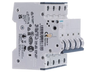 View on the left Siemens 5SY6616-7 Miniature circuit breaker 4-p C16A 
