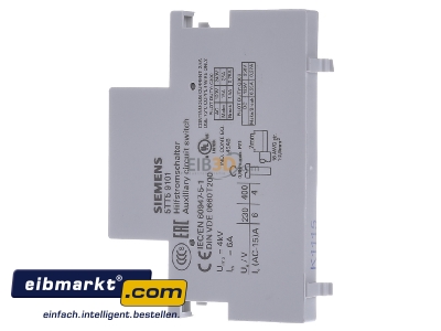 View on the right Siemens Indus.Sector 5TT5910-1 Auxiliary switch / fault-signal switch - 
