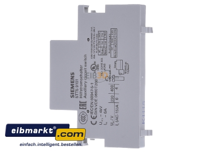 Ansicht rechts Siemens Indus.Sector 5TT5910-1 Hilfsstromschalter 1S+1 