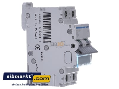 View on the left Hager NBN206 Miniature circuit breaker 2-p B6A
