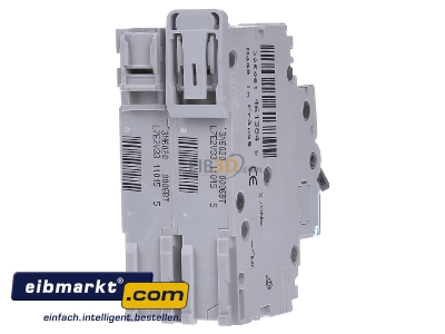 Back view Hager NBN206 Miniature circuit breaker 2-p B6A
