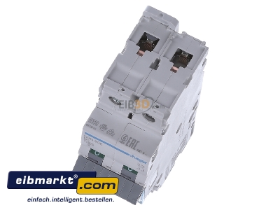 View up front Hager NBN206 Miniature circuit breaker 2-p B6A
