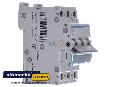 View on the left Hager NBN316 Miniature circuit breaker 3-p B16A
