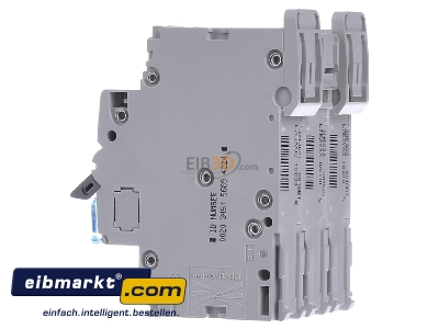 View on the right Hager NBN316 Miniature circuit breaker 3-p B16A
