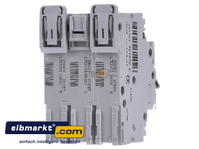 Back view Hager NBN316 Miniature circuit breaker 3-p B16A
