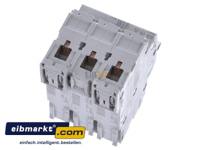 Top rear view Hager NBN316 Miniature circuit breaker 3-p B16A
