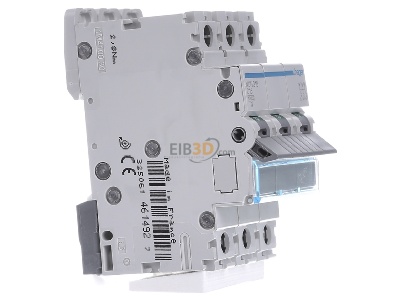View on the left Hager NCN316 Miniature circuit breaker 3-p C16A 
