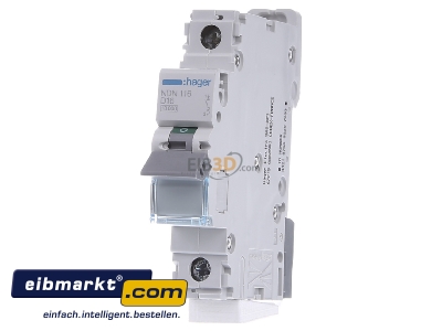 Front view Hager NDN116 Miniature circuit breaker 1-p D16A
