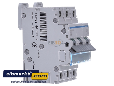View on the left Hager NDN332 Miniature circuit breaker 3-p D32A
