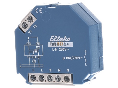 Front view Eltako ETR61NP-230V Installation relay 230VAC 
