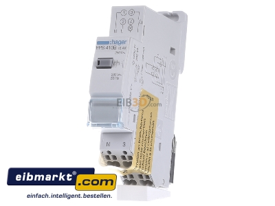 Front view Hager EPS410B Latching relay 230V AC - 
