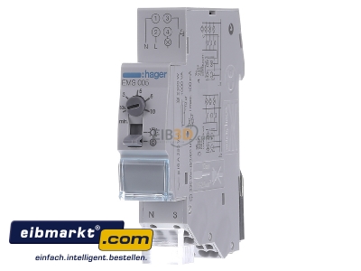 Frontansicht Hager EMS005 Treppenlichtzeitschalter Multifunktion 