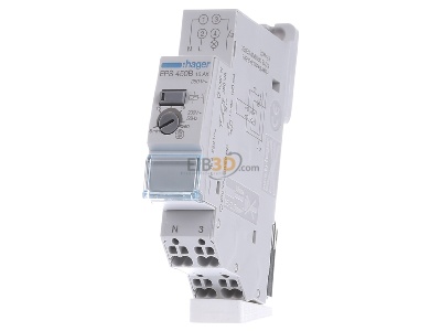 Front view Hager EPS450B Latching relay 8...230V AC 
