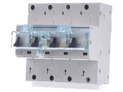 Front view Hager HTN625E Selective mains circuit breaker 4-p 25A 

