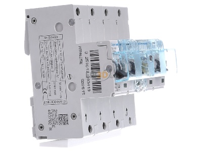 View on the left Hager HTN625E Selective mains circuit breaker 4-p 25A 
