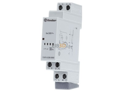 Front view Finder 13.81.8.230.0000 Latching relay 230V AC 
