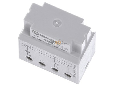 Ansicht oben vorne Finder 13.91.8.230.0000 Stromstoschalter 1S 10A 230VAC 