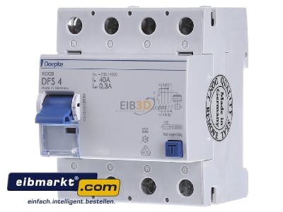 Front view Doepke DFS4 040-4/0,30-A Residual current breaker 4-p 40/0,3A 
