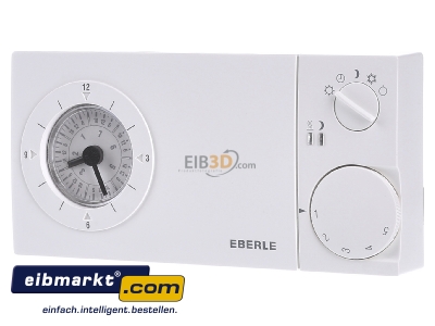 Front view Eberle Controls 517270651100 Clock thermostat analogue white
