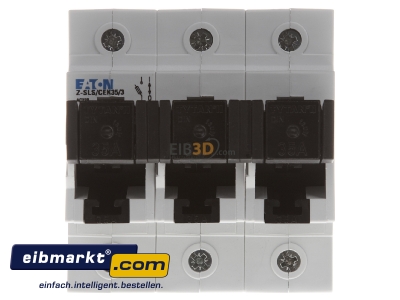 Front view Neozed switch disconnector 3xD02 35A Z-SLS/CEK35/3 Eaton (Installation) Z-SLS/CEK35/3
