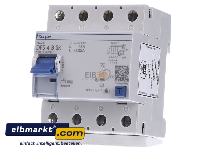 Front view Doepke 09114998 Residual current breaker 4-p 16/0,03A
