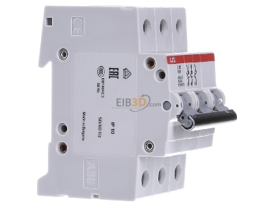 View on the left ABB E203/100G Switch for distribution board 100A 
