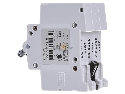 View on the right ABB E203/100G Switch for distribution board 100A 
