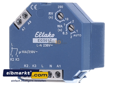 Front view Eltako EGS61Z-230V Latching relay 230V AC
