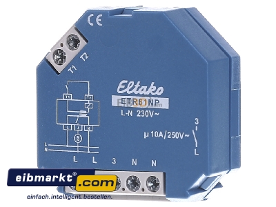 Frontansicht Eltako ETR61NP-230V+FK Trennrelais 