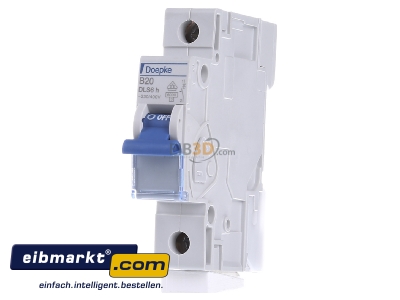 Front view Doepke DLS 6H B20-1 6 kA Miniature circuit breaker 1-p B20A
