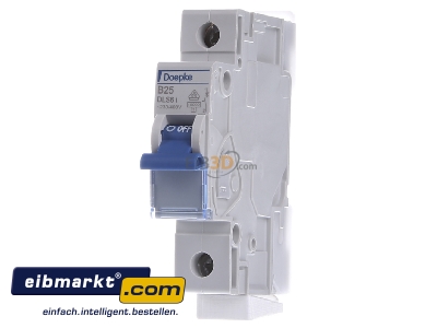 Front view Doepke DLS 6I B25-1 10 kA Miniature circuit breaker 1-p B25A

