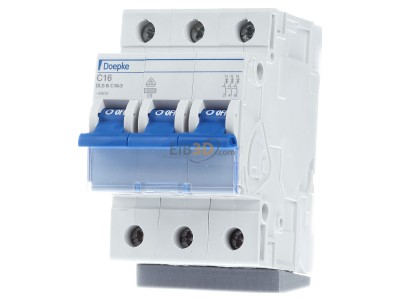 Front view Doepke DLS 6I C16-3 10 kA Miniature circuit breaker 3-p C16A 
