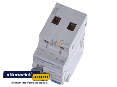View up front Hager ADA506D Earth leakage circuit breaker B6/0,03A
