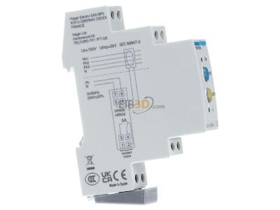 View on the left Hager HR502 Residual current release 0,3A 
