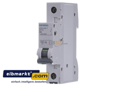 Frontansicht Siemens Indus.Sector 5SL6104-7 LS-Schalter C4A, 1pol 