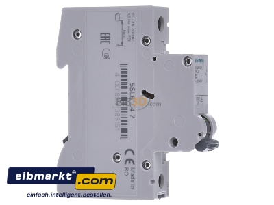 Ansicht links Siemens Indus.Sector 5SL6104-7 LS-Schalter C4A, 1pol 