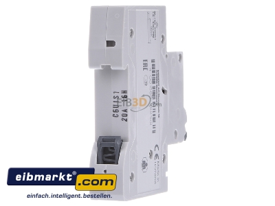Ansicht hinten Siemens Indus.Sector 5SL61067 LS-Schalter C6A, 1pol 5SL6106-7