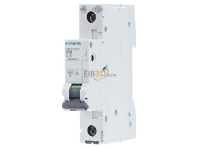 Frontansicht Siemens 5SL6110-7 LS-Schalter C10A 1pol 6kA 