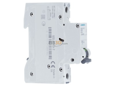 Ansicht links Siemens 5SL6110-7 LS-Schalter C10A 1pol 6kA 
