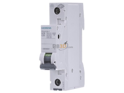 Frontansicht Siemens 5SL6125-7 LS-Schalter C25A 1pol 6kA 