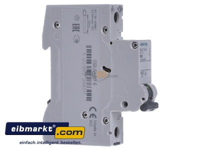 Ansicht links Siemens Indus.Sector 5SL6120-6 LS-Schalter B20A, 1pol 