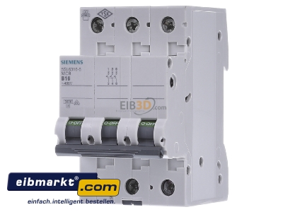 Front view Siemens Indus.Sector 5SL6316-6 Miniature circuit breaker 3-p B16A
