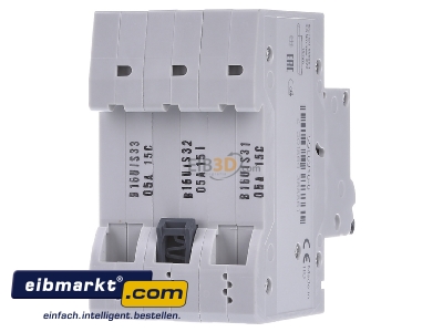 Back view Siemens Indus.Sector 5SL6316-6 Miniature circuit breaker 3-p B16A
