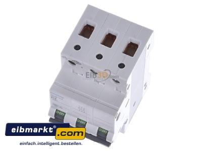 View up front Siemens Indus.Sector 5SL6316-6 Miniature circuit breaker 3-p B16A
