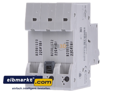 Ansicht hinten Siemens Indus.Sector 5SL63206 LS-Schalter B20A, 3pol 5SL6320-6