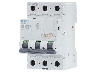 Frontansicht Siemens 5SL6316-7 LS-Schalter C16A, 3pol 