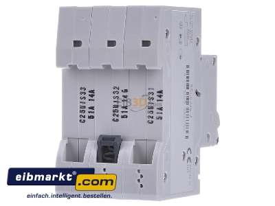 Ansicht hinten Siemens Indus.Sector 5SL6325-7 LS-Schalter C25A, 3pol 