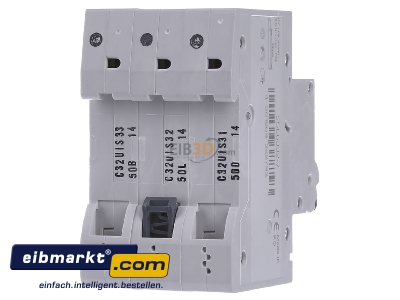 Ansicht hinten Siemens Indus.Sector 5SL6332-7 LS-Schalter C32A, 3pol 
