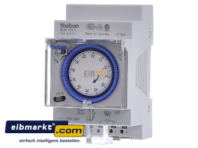 Front view Theben SYN 151 h Analogue time switch 230VAC
